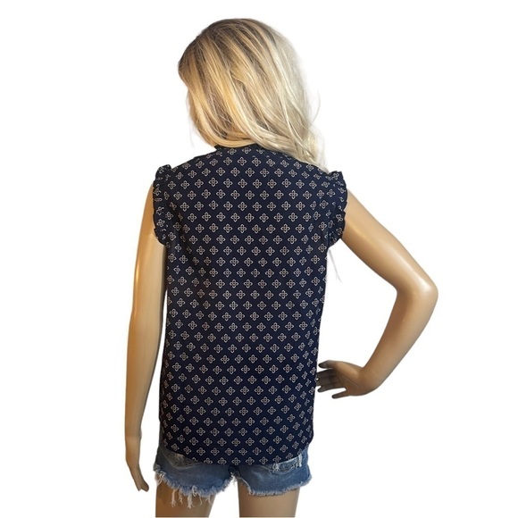 PAPERMOON Blue Floral Print Sleeveless Top - Picture 8 of 11